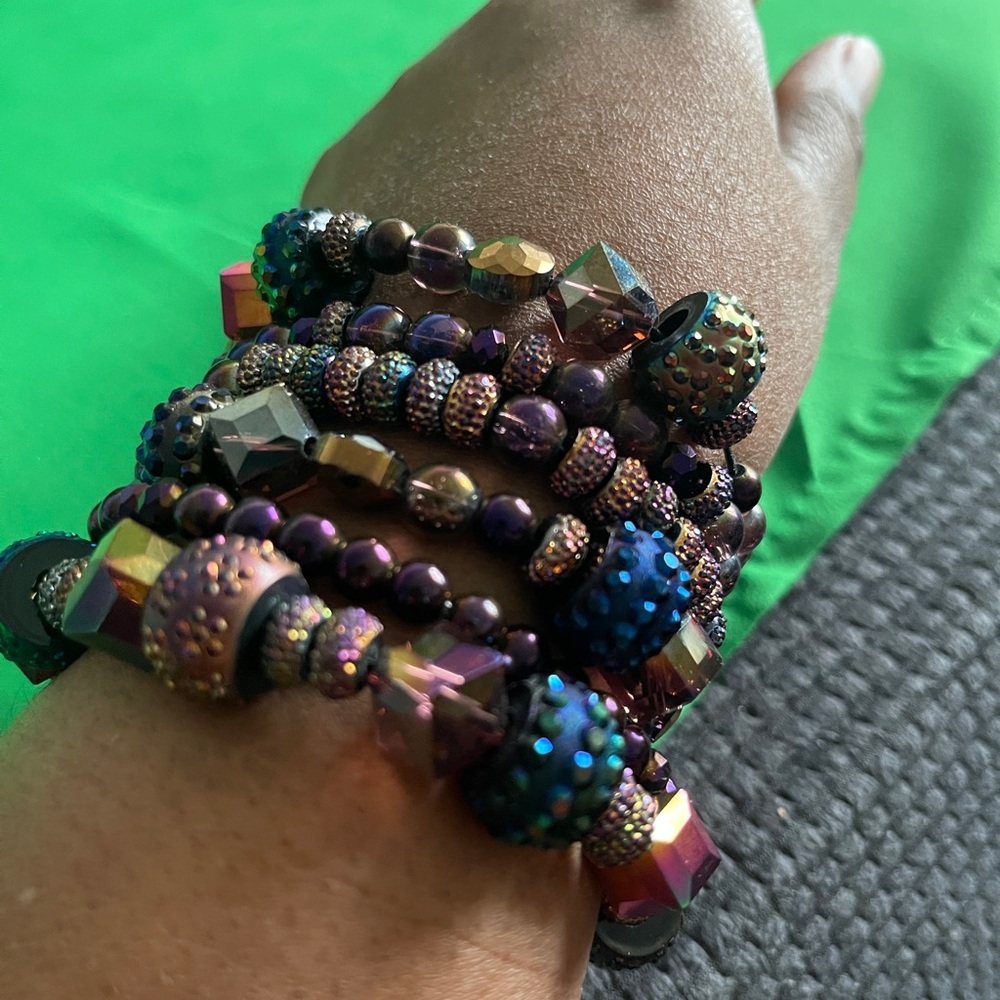 Beaded stretch bracelets